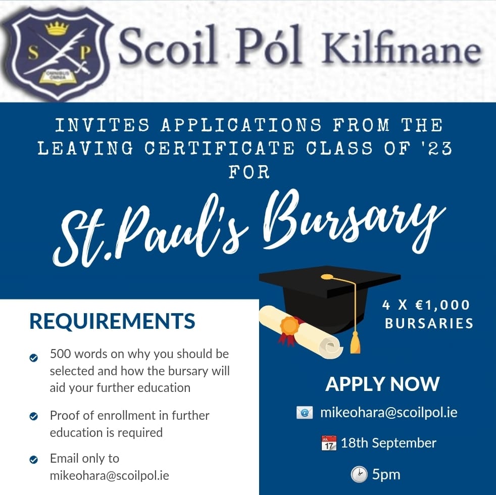 Apply for a St. Pauls Bursary